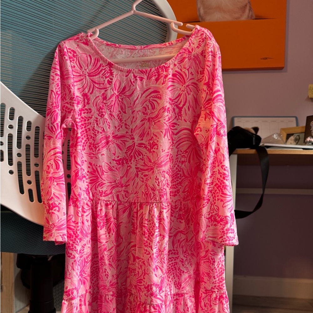 Lilly Pulitzer Pink Floral Kids Dress